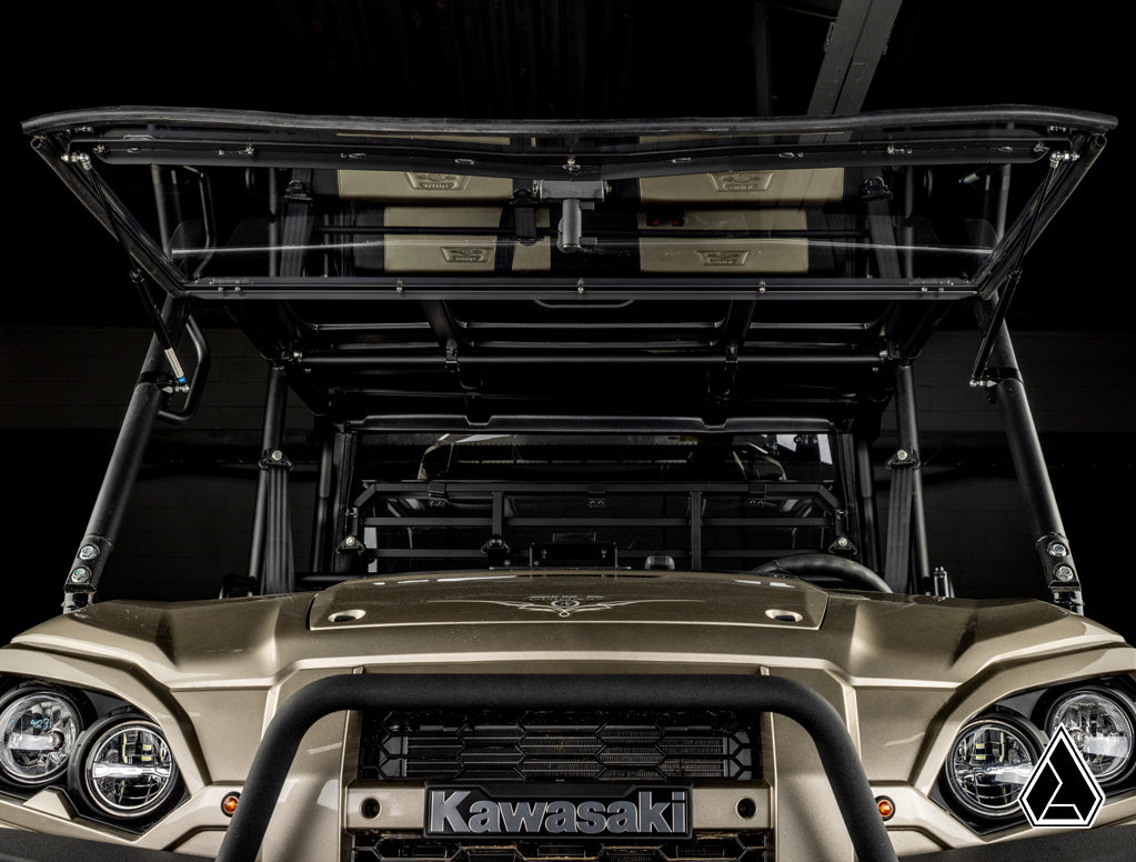 Assault Industries Flip Windshield (Fits: Kawasaki Mule Pro)-3
