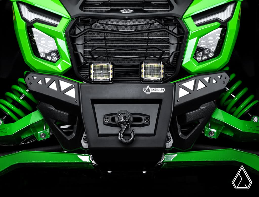 Assault Industries Winch-Ready Aluminum Plate Front Bumper (Fits: Kawasaki Teryx H2)