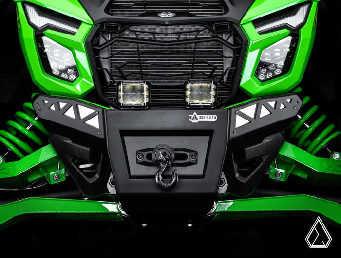 Assault Industries Winch-Ready Aluminum Plate Front Bumper (Fits: Kawasaki Teryx H2)