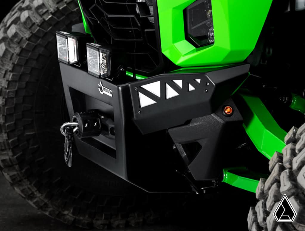 Assault Industries Winch-Ready Aluminum Plate Front Bumper (Fits: Kawasaki Teryx H2)-8