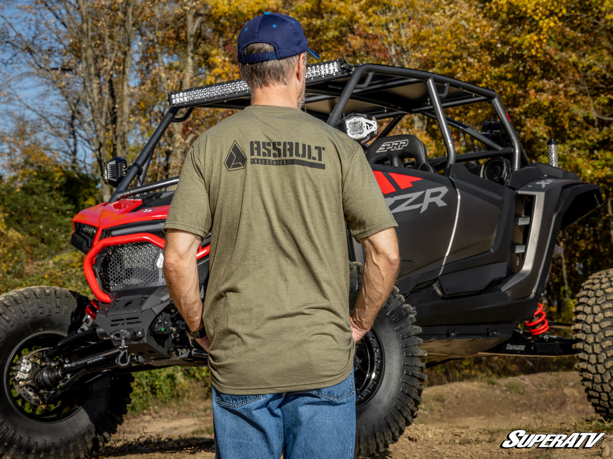 Assault Industries Black and Olive T-Shirt-3