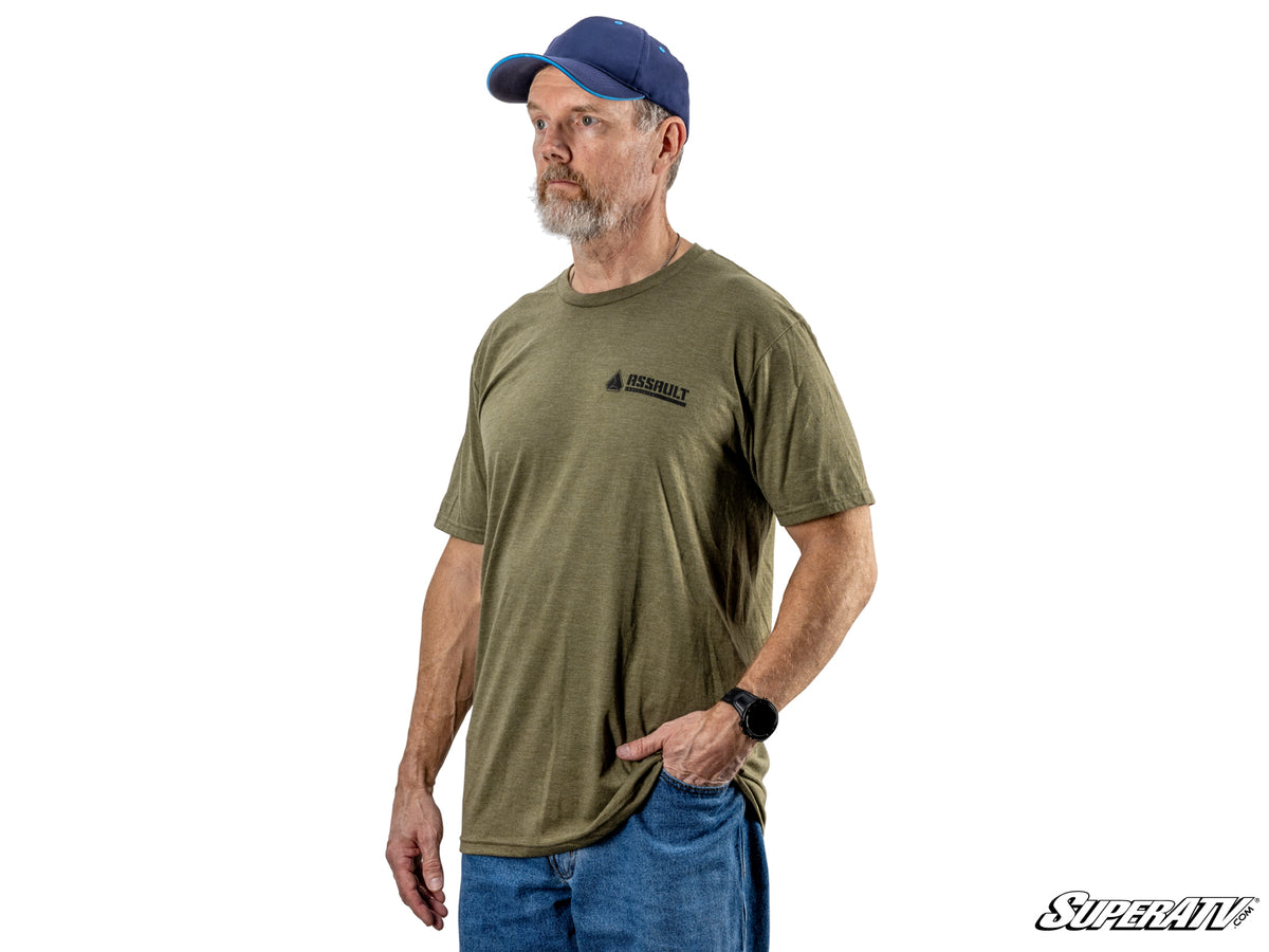 Assault Industries Black and Olive T-Shirt-1