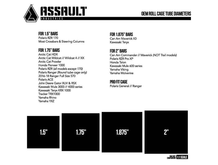 Assault Industries 1.5 QuickFist Strap Kit (1.75 Clamps)